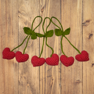 Crochet Heart-Shaped Bag Charm (Pack of 3)