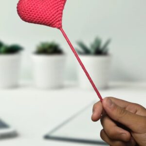 Crochet Heart Stick, Handmade for Decor and Events (Pack of 1)