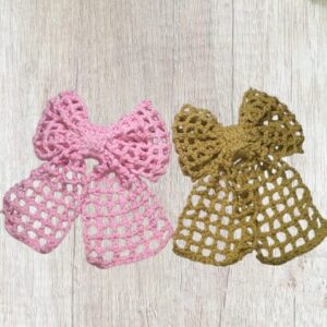 Crochet Bow-Shaped Hair Clip (Pack of 2)